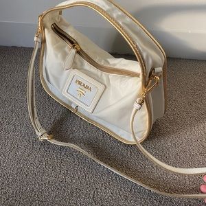 Prada hobo white handbag